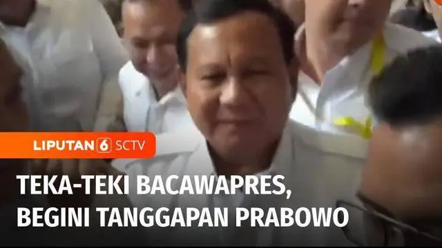 VIDEO: Teka-teki Pendamping Prabowo, Masih Enggan Buka Suara Terkait Bacawapres