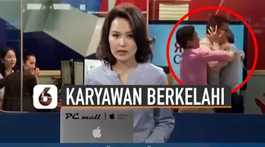 Sebuah siaran televisi tak sengaja merekam perkelahian.