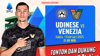 Link Siaran Langsung Liga Italia: Udinese vs Venezia, Nonton dan Dukung Jay Idzes di Vidio