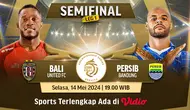 Bali United FC vs Persib Bandung, BRI Liga 1 2023/24 Championship Series Semifinal Leg Pertama. (Dok: Vidio.com)