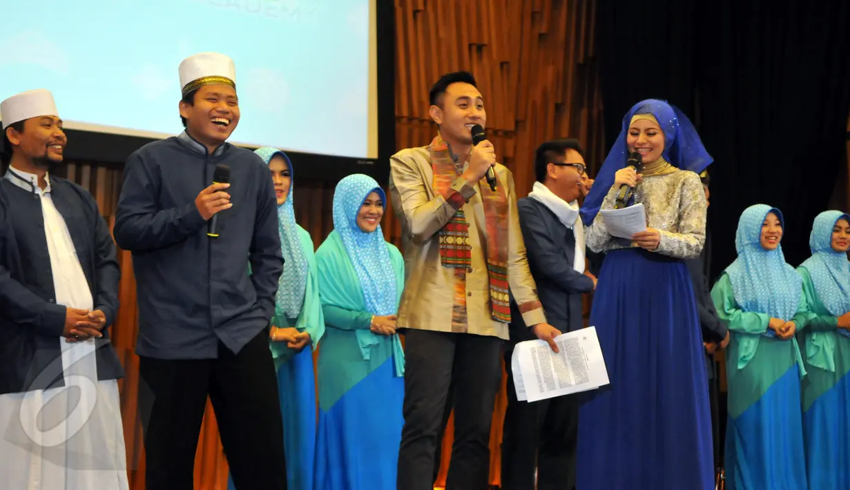 Suasana preskon program televisi Indosiar di SCTV Tower, Senayan, Jakarta, Kamis (4/6/2015). Menyambut bulan suci Ramadan 1436 H, Indosiar mempersembahkan program spesial Ramadan bertema 'Ramadan Penuh Berkah'. (Liputan6.com/Panji Diksana)