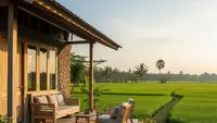6 Desain Rumah Desa Minimalis dengan Tempat Duduk Pinggir Sawah untuk Healing