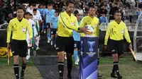 Bangbang Syamsudar, Thoriq Munir Alkatiri, Yudi Nurcahya, dan Nurhadi menjadi pengadil laga AFC Champions League 2 2024/2025 antara Sydney FC melawan Eeastern di Netstrata Jubilee Stadium, Sydney, Kamis (19/9/2024). (Dok. AFC)