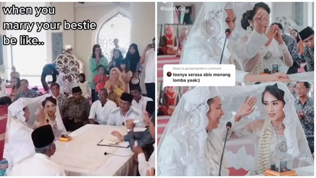 Menikah dengan Sahabat Sendiri, Aksi Mempelai Usai Ijab Kabul Ini Bikin Geleng Kepala