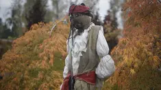 Sebuah orang-orangan sawah ditampilkan dalam Festival Orang-orangan Sawah tahunan jelang perayaan Halloween di Langley, British Columbia, Kanada (19/10/2020). (Xinhua/Liang Sen)