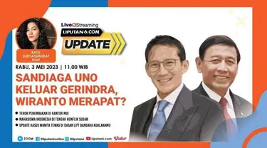 Sandiaga Uno pamit dari Gerindra. Mantan Wakil Ketua Dewan Pembina Partai Gerindra ini resmi mundur pada Minggu 23 April 2023. Kini, Sandiaga diisukan akan bergabung dengan Partai Persatuan Pembangunan atau PPP.