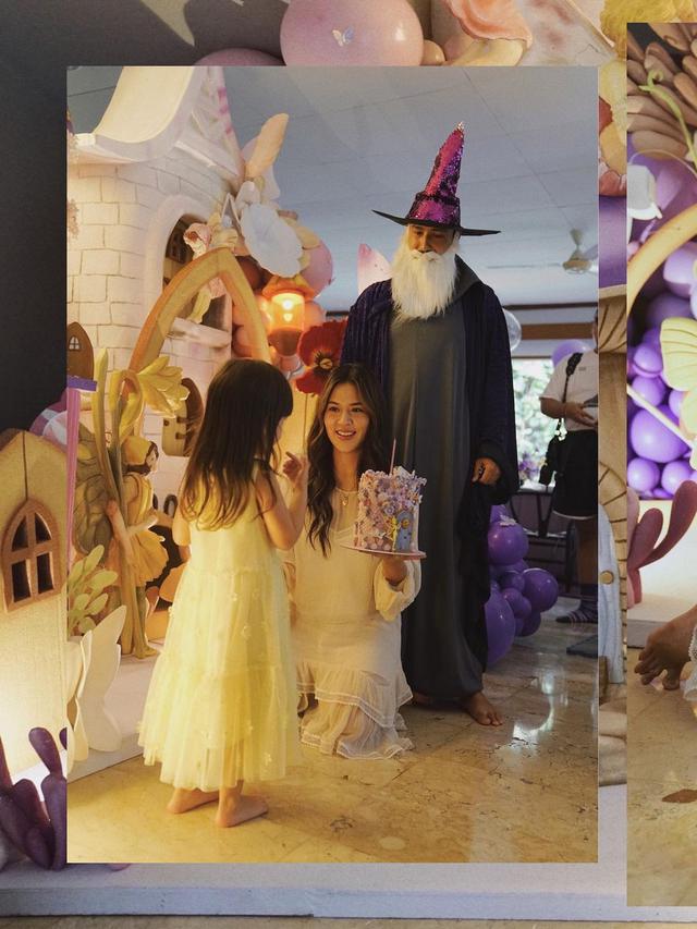 7 Potret Ulang Tahun Putri Raisa Ke-4, Rayakan dengan Tema Fairies