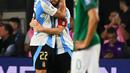 Dua gol Lionel Messi pada menit ke-84 dan 86 menutup pesta gol Argentina saat menjamu Bolivia. (Luis ROBAYO/AFP)