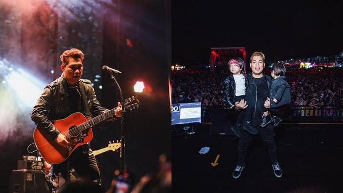7 Potret Rizal Armada Ajak Buah Hati Konser, Putranya Tampil Keren Bak ...