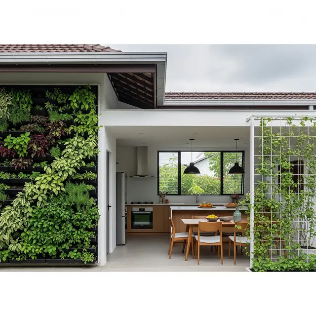 Desain Rumah Kampung 1 Lantai dengan Dapur Luas di Belakang (Gemini AI)