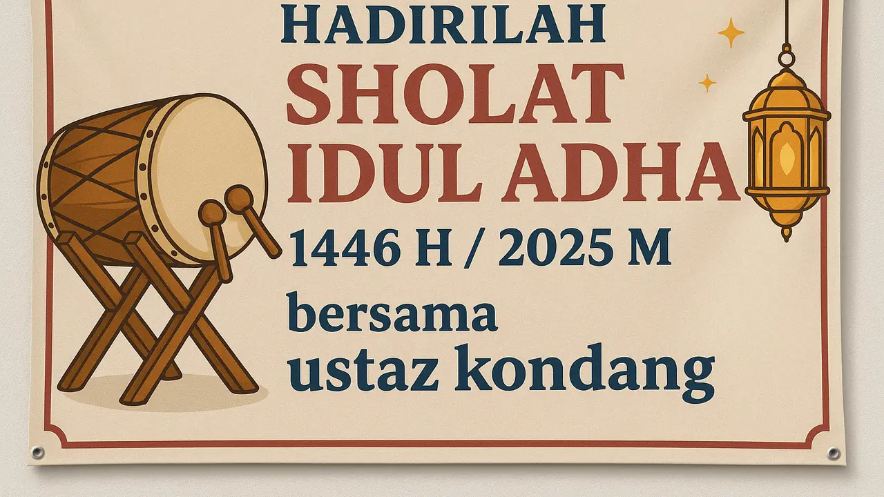 Banner Sholat Idul Adha 2025