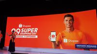 Shopee resmi memperkenalkan megabintang Cristiano Ronaldo sebagai Brand Ambassador Terbaru. (Bola.com/Zulfirdaus Harahap)