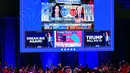 Di hadapan para pendukungnya di Florida, Amerika Serikat, Donald Trump menyampaikan pidato yang mengklaim kemenangannya. (Jim WATSON/AFP)