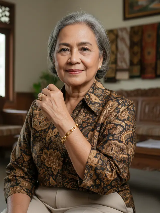 Model Gelang Emas Rantai Klasik untuk Usia 50 Tahun ke Atas (Foto: Gemini AI)