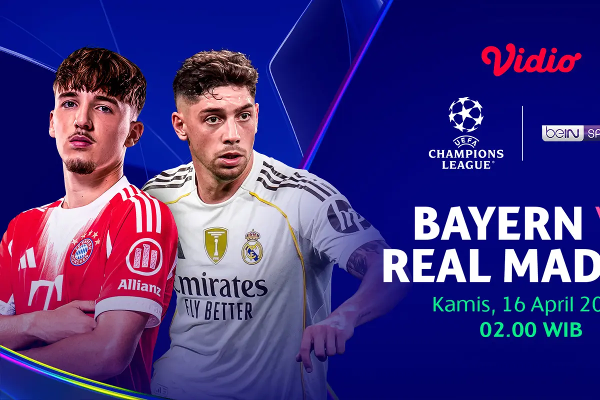 Bayern vs Real Madrid menjadi laga seru di Perempat Final Champions League, eksklusif hanya di Vidio