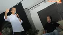 Dalam sambutannya, Jokowi meminta jika kunjungan ke rumah Iwan Fals bukanlah kunjungan politik melainkan kunjungan pertemanan (Liputan6.com/Herman Zakharia)