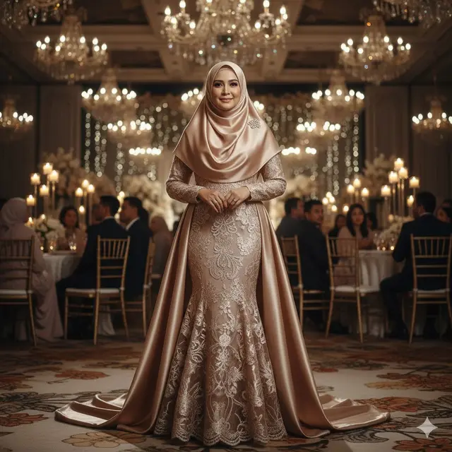Gamis Brokat Duyung Syari (Gemini AI)