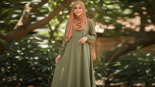 Model Gamis Woolpeach Harian Anti Gerah