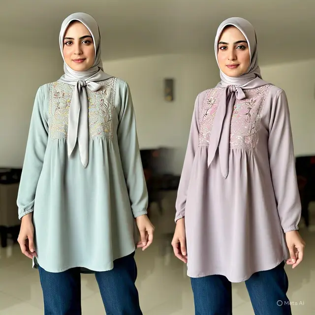 Tunik dengan Aksen Pita