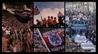 Suporter Persib Bandung dan Persija Jakarta. (Dok Bola.com)