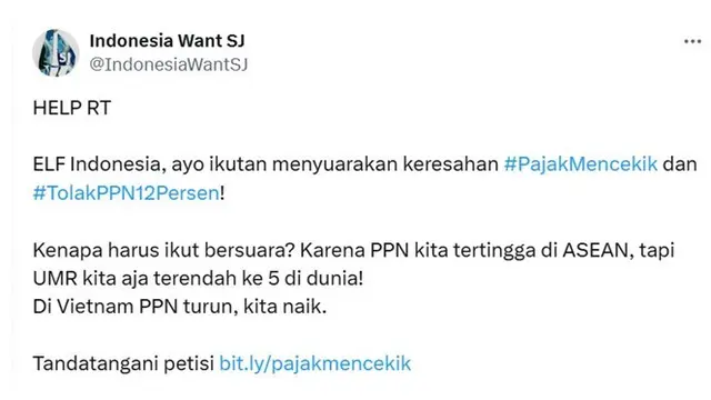 Kawal Petisi Tolak PPN 12 Persen, Humanies Project Ajak K-Popers Bawa Lightstick Fandom