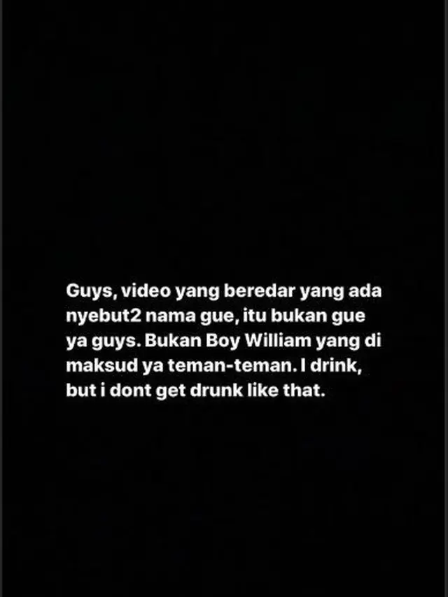 bantahan Boy William (Instagram)