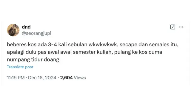 6 Cuitan Netizen Biarkan Kamar Kos Berantakan Ini Relate, Bikin Tepuk Jidat