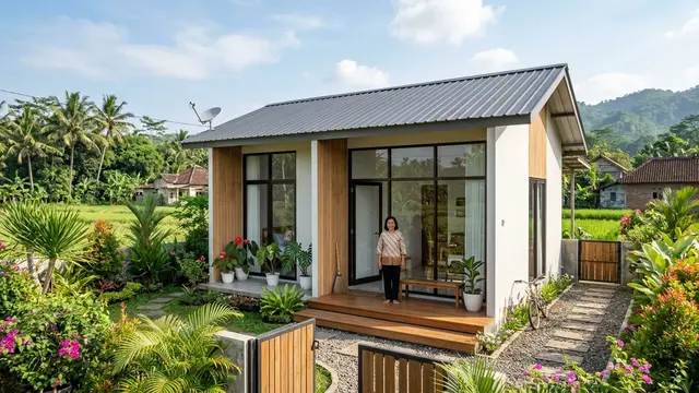 Rumah Kecil di Desa dengan 2 Kamar (AI Generated)