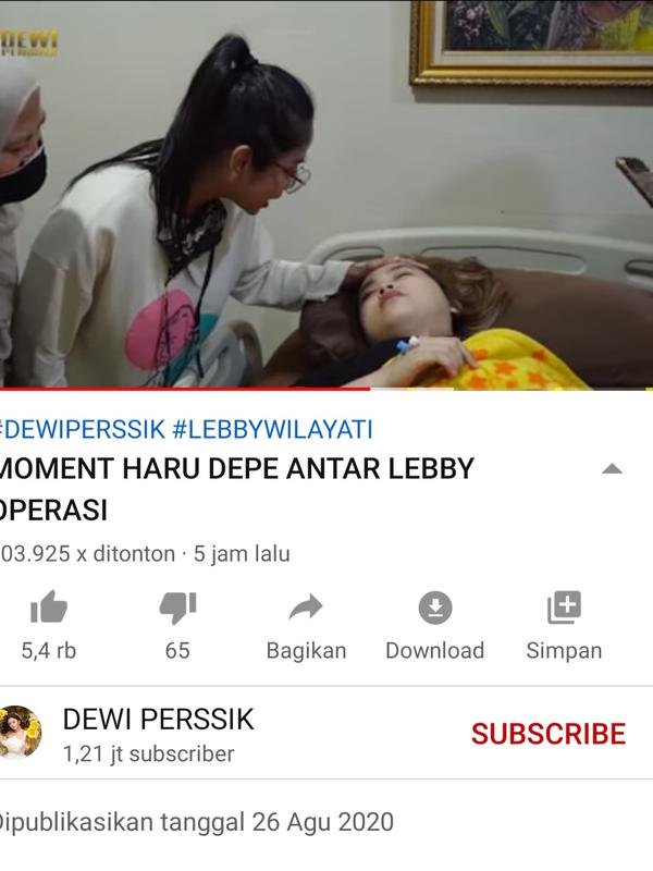 Unggahan Dewi Perssik. (Foto: YouTube Dewi Perssik)
