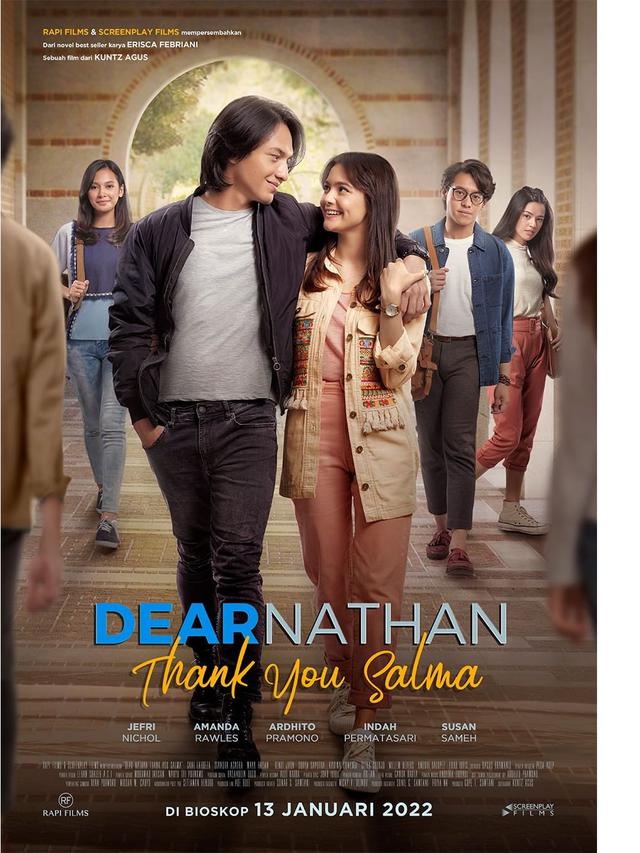 Poster film Dear Nathan Thank You Salma. (Foto: Dok. Instagram @rapifilm)