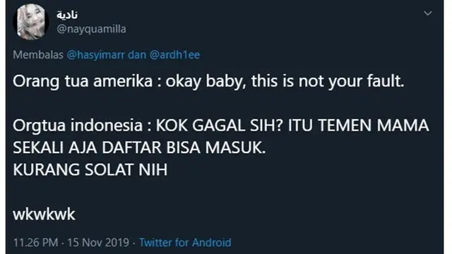 5 Perbedaan Orang Tua Amerika dan Indonesia ala Netizen Ini Benar Adanya