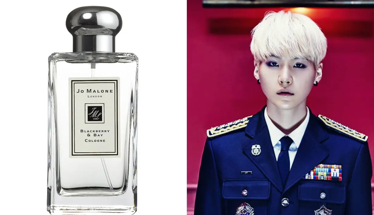 Suga BTS suka parfum Jo Malone Blackberry & Bay. Aroma parfum ini merupakan perpaduan dari blackberry dan kayu. (Foto: soompi.com)