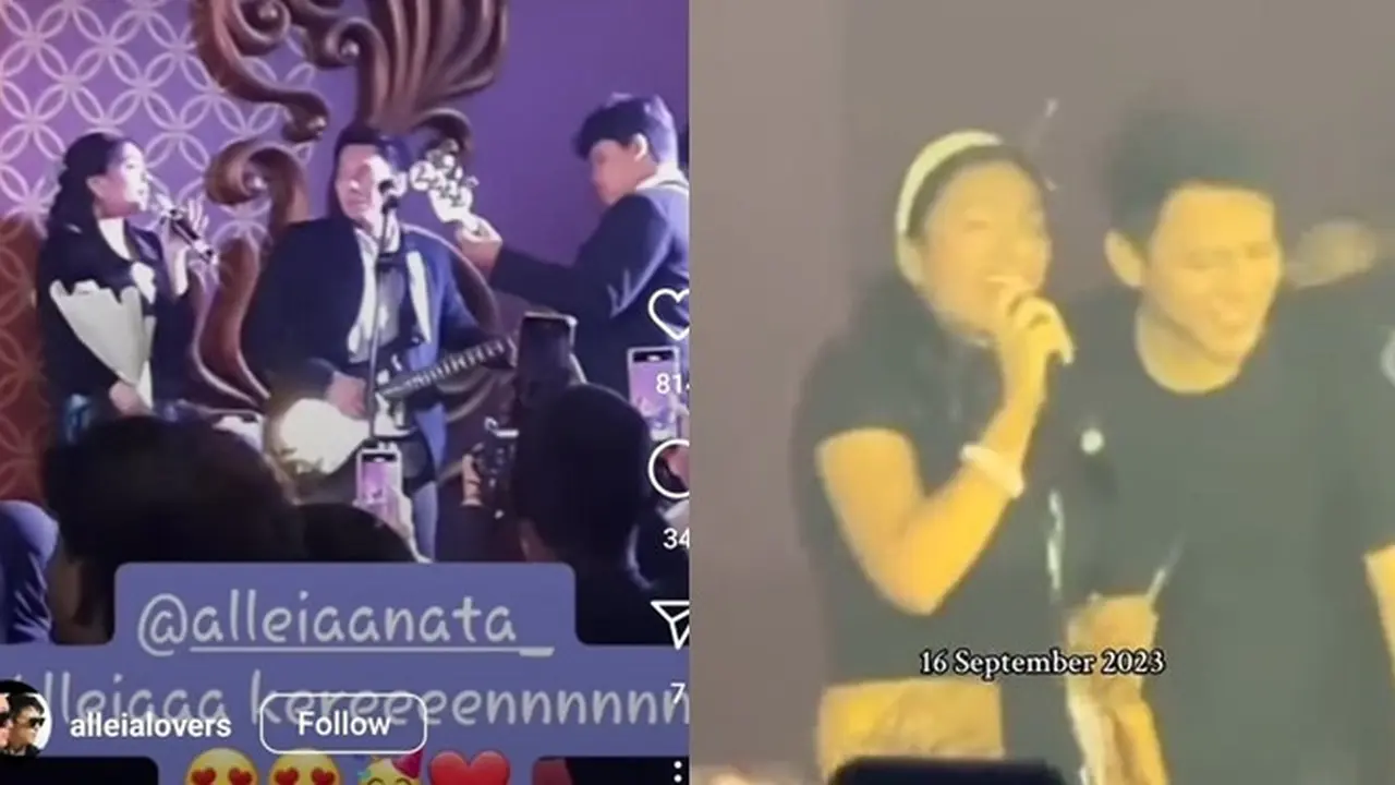 6 Potret Alleia Nyanyi Bareng Ariel Noah, Ayah Anak Sama-Sama Berkarisma