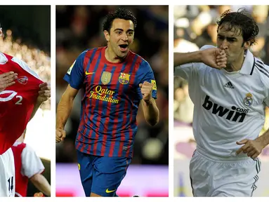 Duet Lionel Messi dan Cristiano Ronaldo dalam satu dekade terakhir terpilih menjadi penerima trofi Ballon d'Or. Banyak pemain hebat yang tak beruntung bisa mengangkat trofi yang mulai diperebutkan sejak 1956 ini hingga mereka pensiun. Berikut 5 di antaranya. (Kolase Foto AFP)