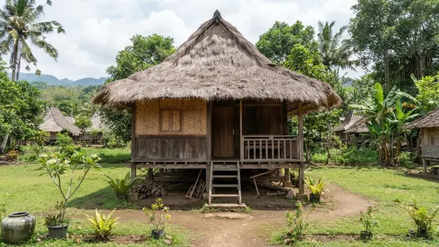 Model Rumah Sederhana Bergaya Tradisional di Desa