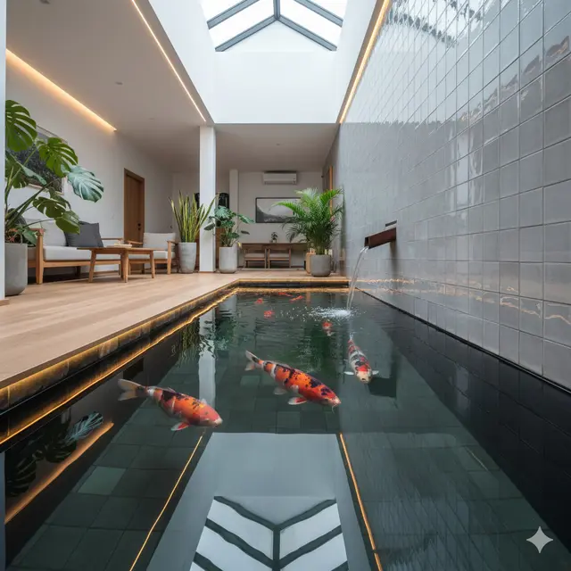 Desain Kolam Ikan Keramik Minimalis