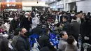 <p>Kecelakaan terjadi sekitar pukul 09.07 pagi waktu setempat. Pesawat Jeju Air dengan nomor penerbangan 7C2216 tersebut terjadwal kembali dari Bangkok, Thailand. (JUNG YEON-JE/AFP)</p>