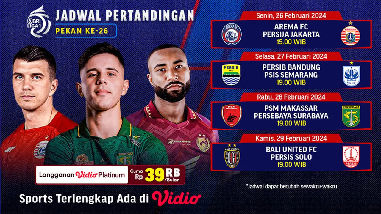 Jadwal BRI Liga 1 2023/24 Pekan-26