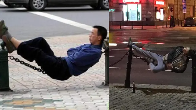 9 Potret Kelakuan Orang Tidur Tak Tahu Tempat, Bikin Ketawa Ngakak