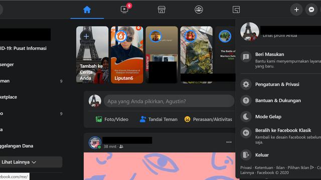 Tampilan Facebook Baru