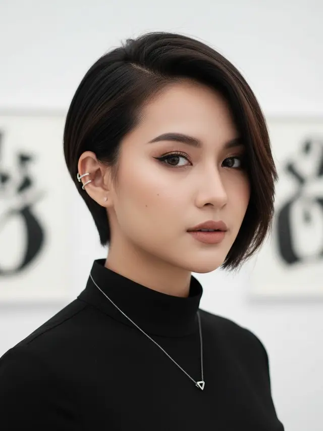 Potongan Rambut Wanita Pendek untuk Rambut Mengembang (Foto: Gemini AI)