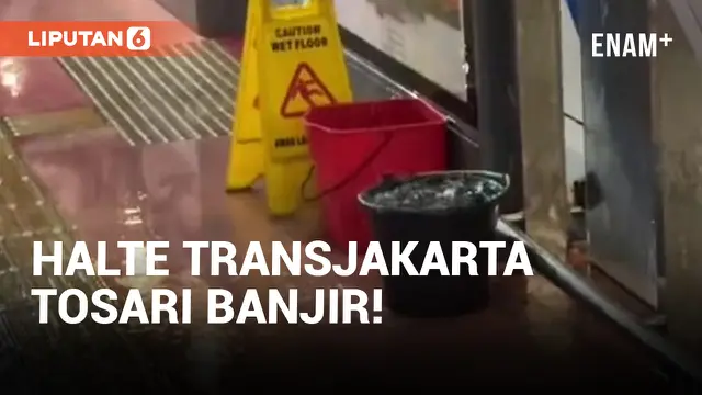 Hujan Deras, Halte Transjakarta Tosari Banjir