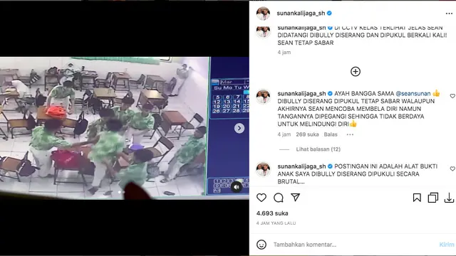 Sunan Kalijaga Ungkap Bukti Rekaman CCTV: Anak Saya Dibully Dipukuli Secara Brutal