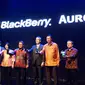 Peluncuran BlackBerry Aurora turut dihadiri Menteri Komunikasi dan Informatika Rudiantara di Jakarta, Kamis (9/3/2017). (Liputan6.com/Agustinus M Damar)