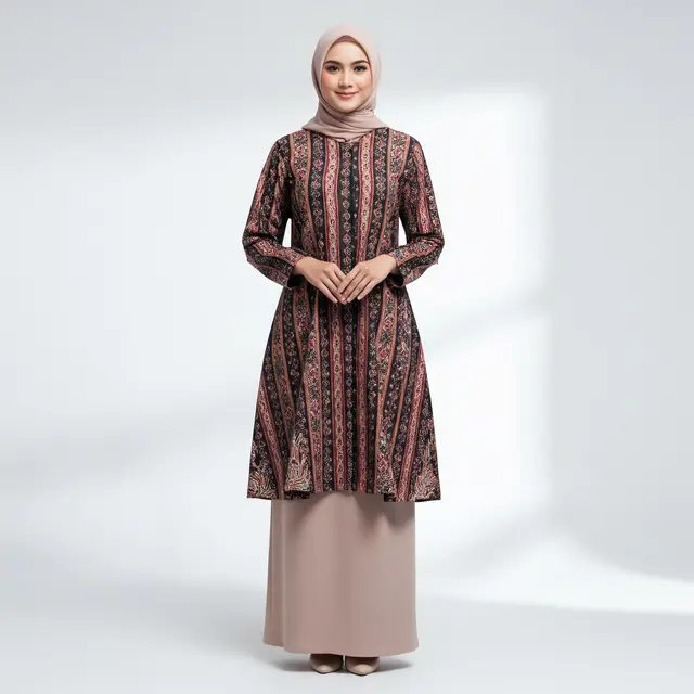 Desain Blouse Batik Lebaran Kekinian yang Cocok untuk Celana atau Rok Tunik