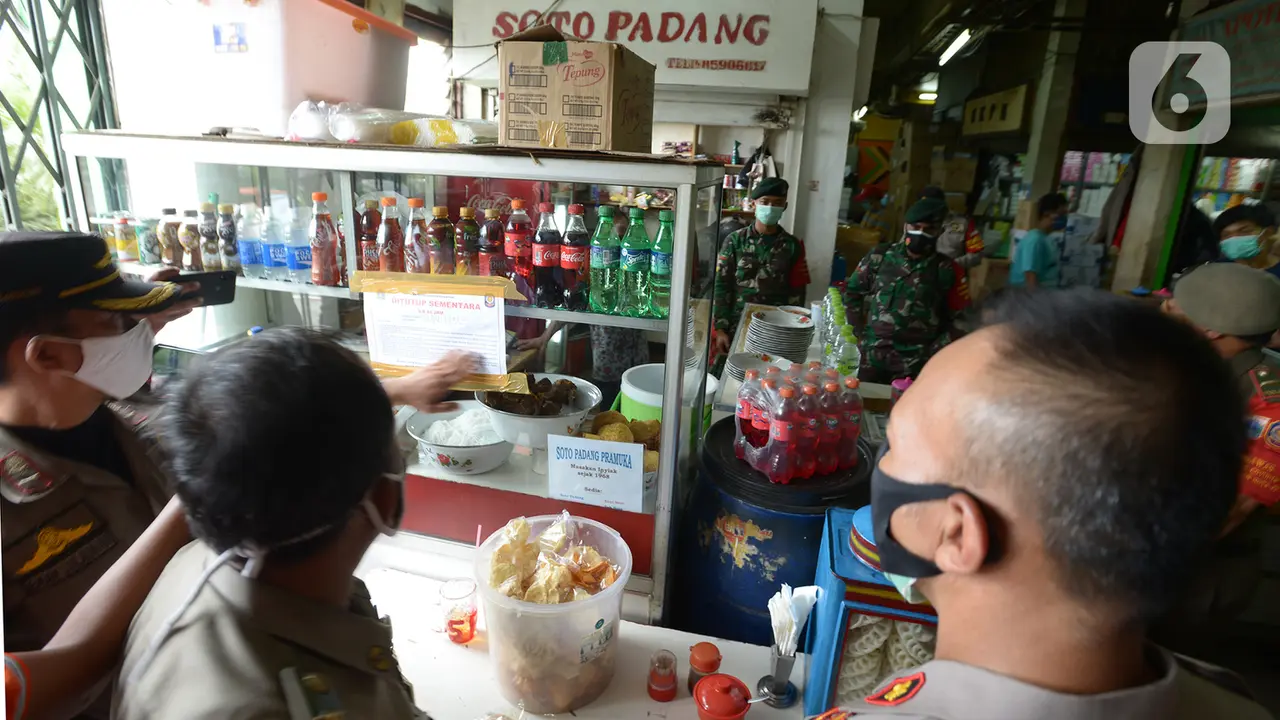 razia tempat makan di pasar pramuka