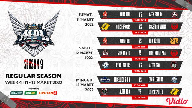 Link Live Streaming MPL Indonesia Season 9 Pekan Keempat di Vidio, 11-13 Maret 2022