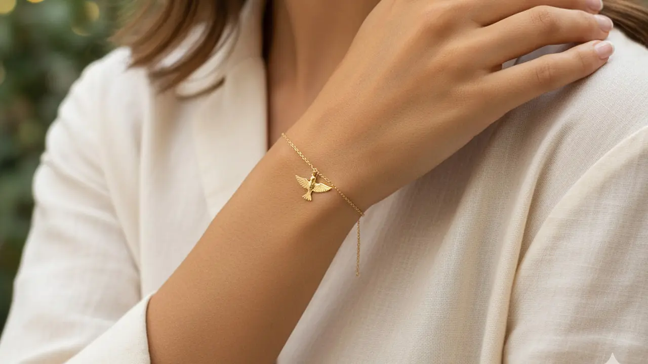 Ilustrasi Gelang Emas Motif Burung (Sumber: Gemini AI)
