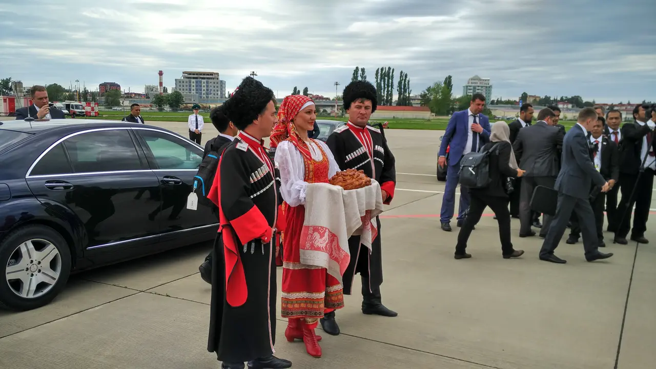 Presiden Jokowi tiba di Rusia