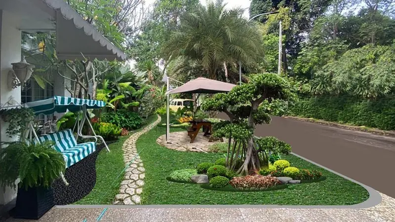 Menengok Taman Rumah Raffi Ahmad yang Indah dan Mewah